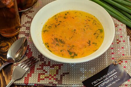 Суп куриный с домашней лапшой