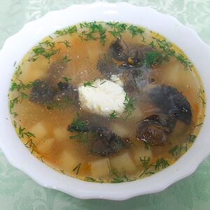 Суп грибной со сметаной