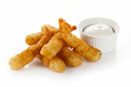 Креветки темпура и цезарь соус