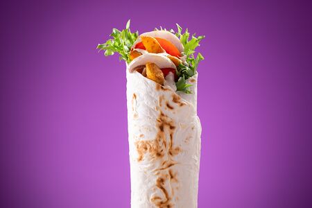 Шаверма Вегетарианская с шампиньонами и трюфельным соусом