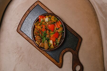 Садж Чобан кавурма с бараниной