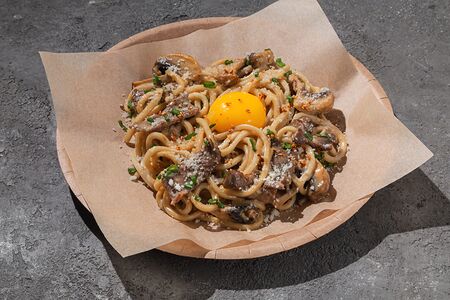 Карбонара Азия с курицей