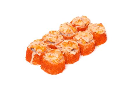 Запеченный шеф-ролл с лососем