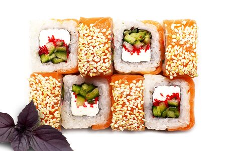 Сливочный лосось с кунжутом