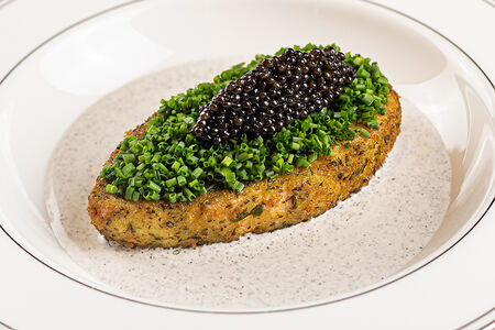 Рыбная котлета в трюфельном соусе