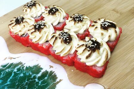 Запечённый сырный с крабом