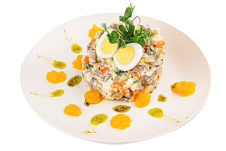 Оливье из говяжьего языка