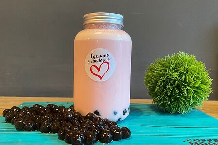 Milk tea Вишня в шоколаде с тапиокой