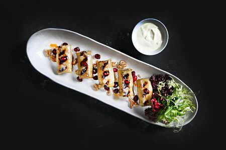 Рулетики из баклажан с грецким орехом