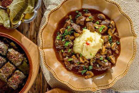 Говядина в перечном соусе