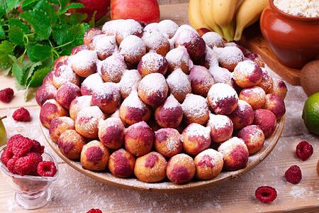 Шарики творожные с малиной