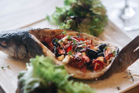 Фаршированный сибас