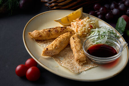 Люля из рубленого лосося и судака