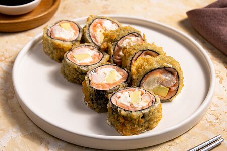 Сяке эби темпура