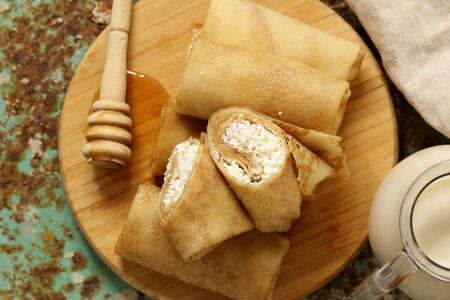 Блины с творогом