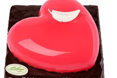 Торт Сердце красное Leberge малиновый