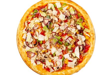 Пицца овощи и грибы