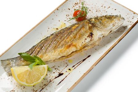 Сибас на мангале