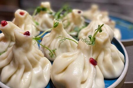 Хинкали с телятиной и тархуном