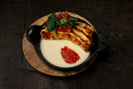 Лазанья, мясное рагу