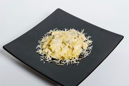 Феттуччине с курицей и грибами