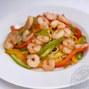 Вок с креветкой