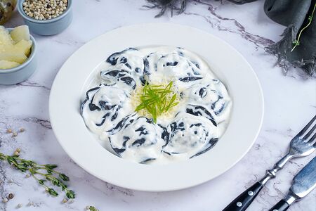 Равиоли с королевской креветкой