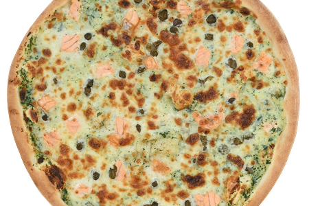 Пицца с лососем и каперсами