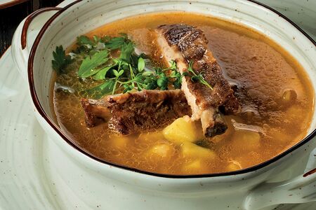 Гороховый суп с копченостями