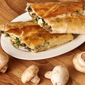 Лаваш жареный с грибами