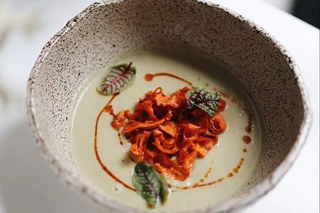 Крем-суп из цветной капусты и спаржи