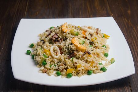 Рис с морепродуктами