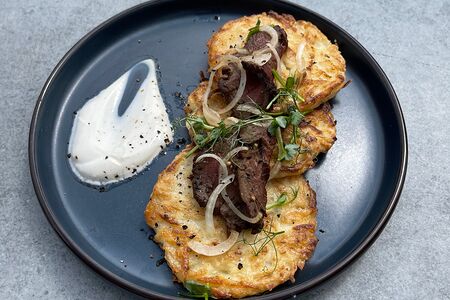 Драники с ростбифом