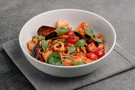 Спагетти с морепродуктами