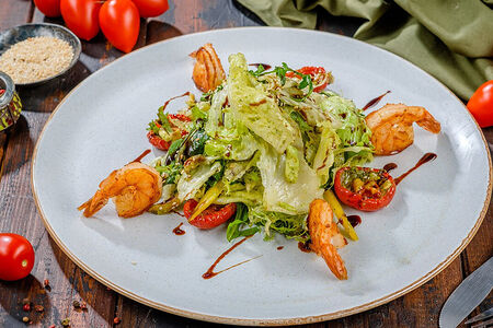 Салат из тигровых креветок