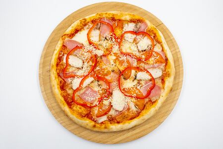 С ветчиной и курицей