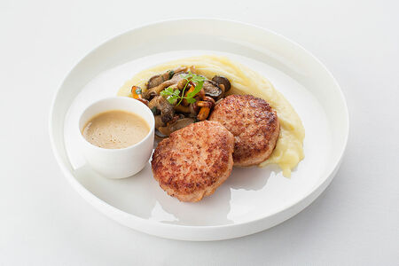 Котлеты куриные с грибами и ряженкой
