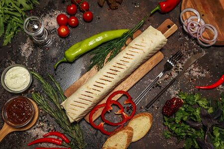 Шашлык в лаваше куриный