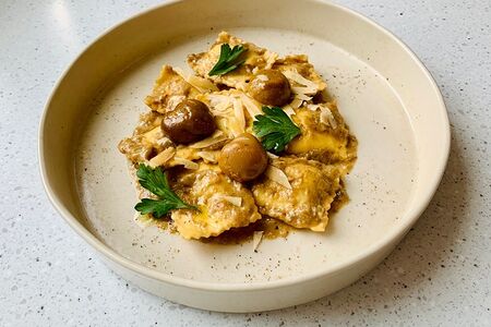 Равиоли с белыми грибами