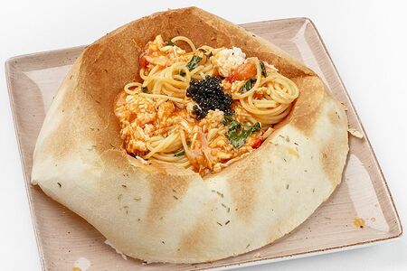 Спагетти с крабом