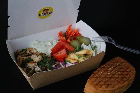 Шаурма на тарелке Микс Maxi