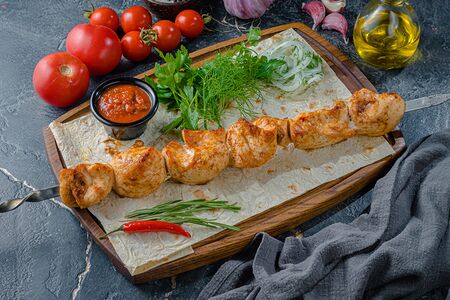 Шашлык из куриной грудки