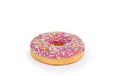 Донат с клубничкой глазурью