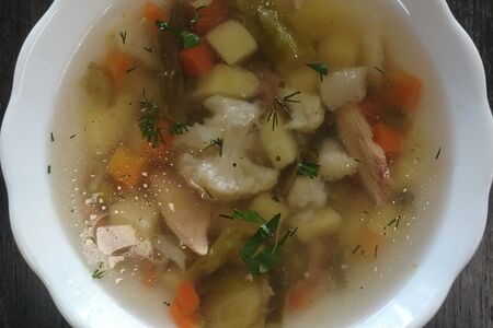Суп куриный с овощами
