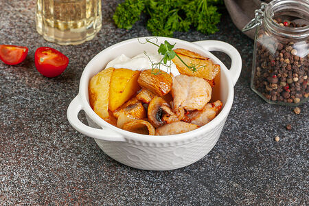 Сливочное жаркое с курицей