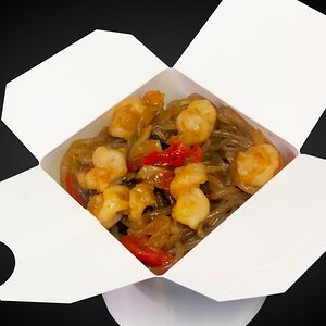 Фунчоза с креветкой унаги