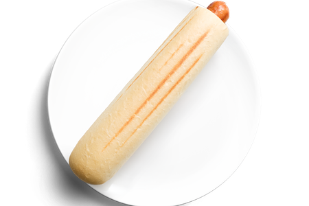 Хот-дог со свиной колбаской