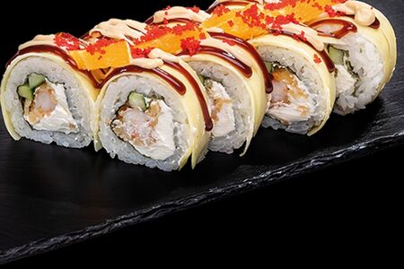 Манго-танго с жареной креветкой