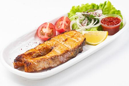 Семга на мангале