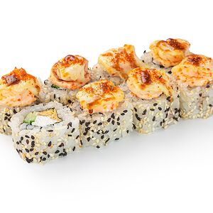 Запеченный с креветкой и сыром